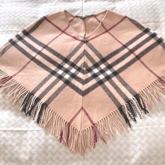 Burberry London Signature Nova Check  Poncho/Cape 100% Lambswool One Size - Picture 5 of 8